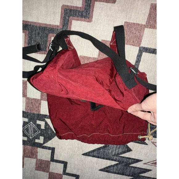 KIPLING 90’s Rare Dark Red Vintage FUNDAMENTAL Backpack Rucksack Bag - Picture 7 of 7